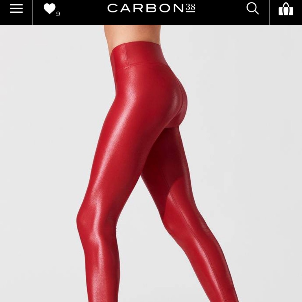 NWT CARBON38 Gloss Red Takara Leggings